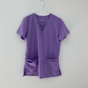 Lavender Fashion Scrub Top